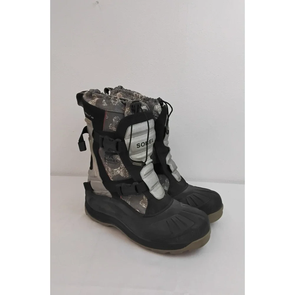 Sorel Alpha Trac Buckle Waterproof Insulated Boots Men's 15 Black/Gray #W4720